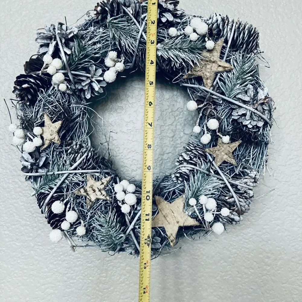Rustic Winter Holiday Christmas Pine Wreath